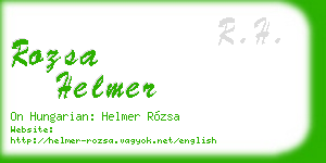 rozsa helmer business card